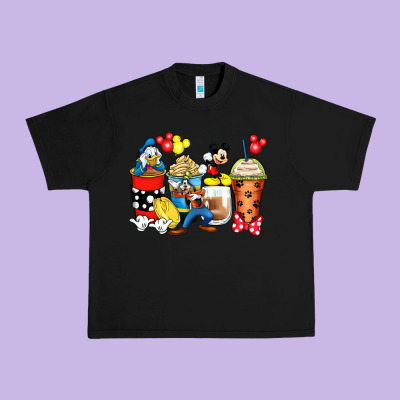Cartoon Characters Coffee Cups Urban Heavy Tee Designed By Zillion Design Studio