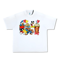 White cartoon characters coffee cups Urban Heavy Tee - Zillion Design Studio