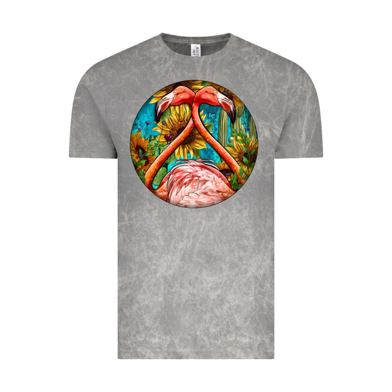 Flamingos With Western Background Vintage Tee by BarkalooDesign | Teevron