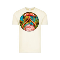 Vintage Arctic flamingos with western background Vintage Tee - BarkalooDesign