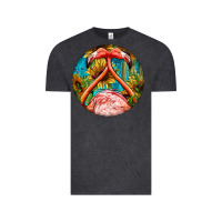 Vintage Black flamingos with western background Vintage Tee - BarkalooDesign