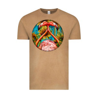 Vintage Camel flamingos with western background Vintage Tee - BarkalooDesign