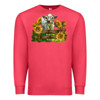 Cardinal charolais heifer with sunflowers Premium Sweatshirt - LillyAllenDesigns