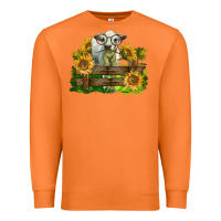 Carrot charolais heifer with sunflowers Premium Sweatshirt - LillyAllenDesigns