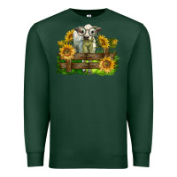Sports Green charolais heifer with sunflowers Premium Sweatshirt - LillyAllenDesigns