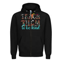 Black teach them to be kind Zipper Hoodie - JahusDesignShop
