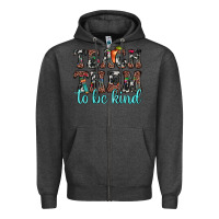 Charcoal Heather teach them to be kind Zipper Hoodie - JahusDesignShop
