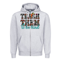 Heather Grey teach them to be kind Zipper Hoodie - JahusDesignShop