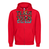 Red teach them to be kind Zipper Hoodie - JahusDesignShop