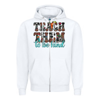 White teach them to be kind Zipper Hoodie - JahusDesignShop