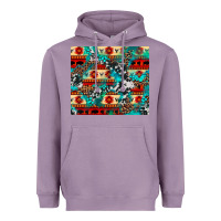 Lavender aztec leopard cowhide turquoise Heavyweight Hoodie - BarkalooDesign
