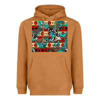 Meerkat aztec leopard cowhide turquoise Heavyweight Hoodie - BarkalooDesign