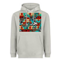 Moon Dust aztec leopard cowhide turquoise Heavyweight Hoodie - BarkalooDesign