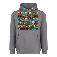 Storm aztec leopard cowhide turquoise Heavyweight Hoodie - BarkalooDesign