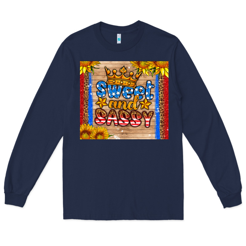 Usa Flag Sweet And Sassy Long Sleeve Tee by HRA Design Shop | Teevron