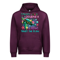 Mauve Wine everyone's journey is different trust the flow Urban Hoodie - Artiststas