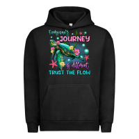 Pigment Black everyone's journey is different trust the flow Urban Hoodie - Artiststas
