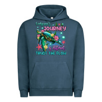 Pigment Midnight Navy everyone's journey is different trust the flow Urban Hoodie - Artiststas