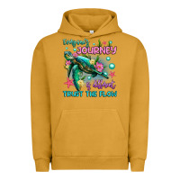 Pigment Peanut Butter everyone's journey is different trust the flow Urban Hoodie - Artiststas