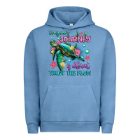 Pigment Pebble Blue everyone's journey is different trust the flow Urban Hoodie - Artiststas