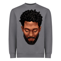 Storm bearded black man portrait Heavyweight Sweatshirt - texasbilliewilder