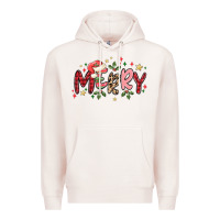 Pale Pink merry Premium Hoodie - MaliasSmallBusiness