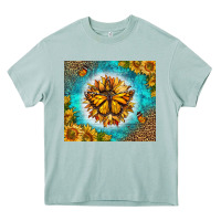 Arona Monarch Butterfly Sunflower Heavy Core Tee - LillyAllenDesigns
