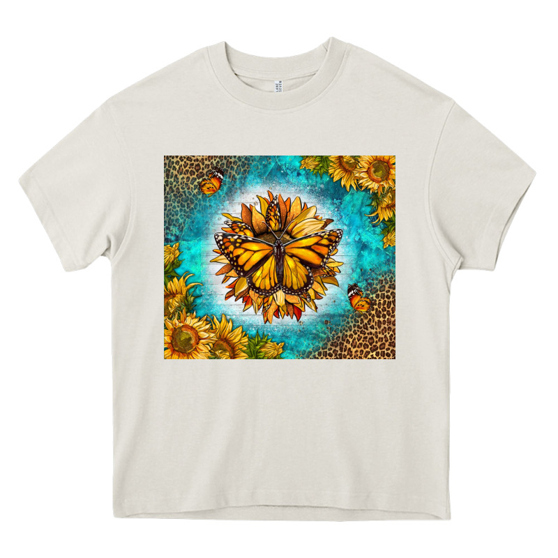 Monarch Butterfly Sunflower Heavy Core Tee by LillyAllenDesigns | Teevron