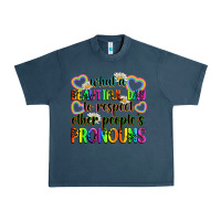Midnight Navy what a beautiful day to respect other people's pro Urban Heavy Tee - Zillion Design Studio