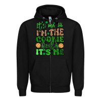 Black it's me hi i'm the cookie dealer it's me girl scou Zipper Hoodie - Artiststas