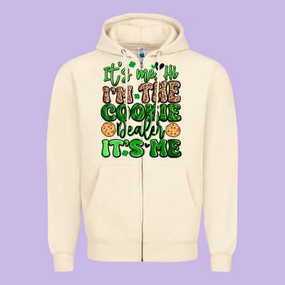 It's Me Hi I'm The Cookie Dealer It's Me Girl Scou Zipper Hoodie Designed By Artiststas