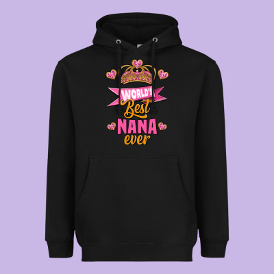 World's Best Nana Ever Heavyweight Hoodie Designed By Jasminsmagicworld