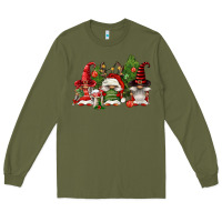 Army Green christmas gnomies Long Sleeve Tee - FaDigitalArtStudio