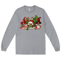 Heather Grey christmas gnomies Long Sleeve Tee - FaDigitalArtStudio