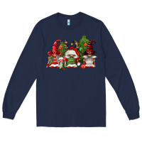 Navy christmas gnomies Long Sleeve Tee - FaDigitalArtStudio