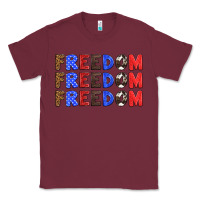 Burgundy 4th of july freedom Classic Tee - HRA Design Shop