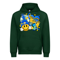 Forest Green retro disco ball the lucky few smile face Urban Hoodie - Artiststas
