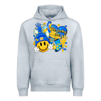 Heather Grey retro disco ball the lucky few smile face Urban Hoodie - Artiststas