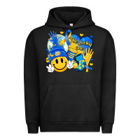 Pigment Black retro disco ball the lucky few smile face Urban Hoodie - Artiststas