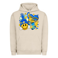 Pigment French Oak retro disco ball the lucky few smile face Urban Hoodie - Artiststas