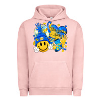Pigment Salmon retro disco ball the lucky few smile face Urban Hoodie - Artiststas