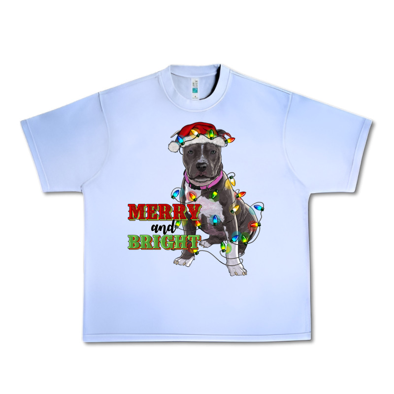 Merry And Bright Pitbull Urban Heavy Tee by RanaPortraitStore | Teevron