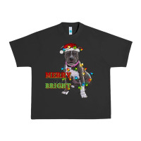 Pigment Black merry and bright pitbull Urban Heavy Tee - RanaPortraitStore