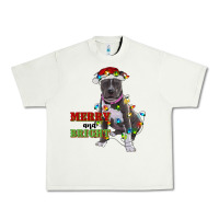 Pistachio merry and bright pitbull Urban Heavy Tee - RanaPortraitStore