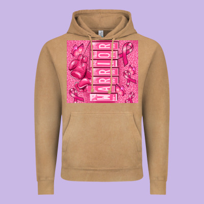 Warrior Breast Cancer Vintage Hoodie Designed By Ranaportraitstore