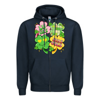 Navy lucky stay gold Zipper Hoodie - Artiststas