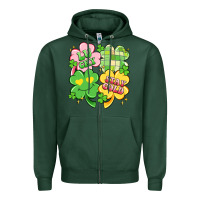 Sports Green lucky stay gold Zipper Hoodie - Artiststas