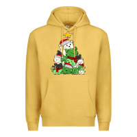 Antique Gold Christmas cat tree Premium Hoodie - MaliasSmallBusiness