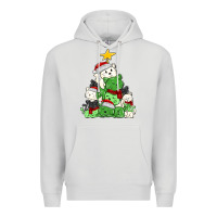 Dove Grey Christmas cat tree Premium Hoodie - MaliasSmallBusiness