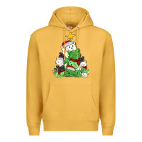 Mustard Christmas cat tree Premium Hoodie - MaliasSmallBusiness